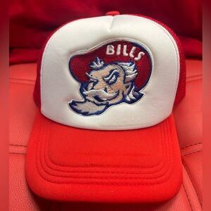 🔥 Buffalo Bills Red and WhiteTrucker Hat all Embroidered adjustable 🔥